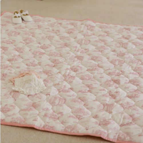 The Gilded Bird - Spring Toile Pink Quilted Playmat