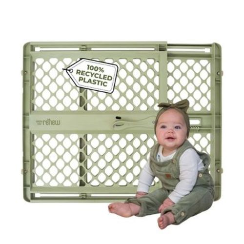 Toddleroo by North States Renew 100% Recycled Plastic Baby Gate 26"-42" - Sea Grass Green