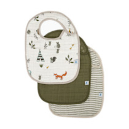 Little Unicorn Cotton Muslin Classic Bib (3 Pack) - Forest Friends