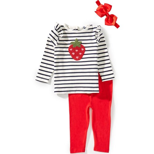 Adventurewear 360 Baby Girls Long Sleeve Strawberry Top & Leggings Set