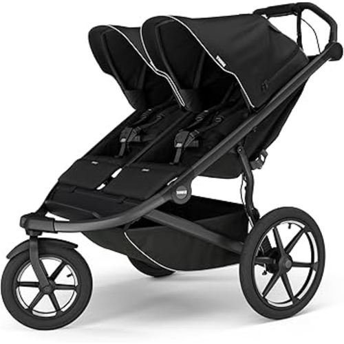Thule Urban Glide 3 Double Child All-Terrain Stroller, Lightweight, Air-Filled Tires & Suspension, Integrated Hand Brake