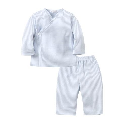 kissy kissy Baby Gender Neutral 100% Pima Cotton Simple Stripes Pant and Cross Tee Set