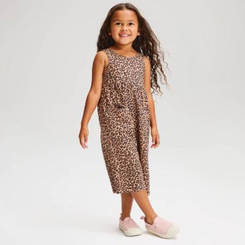 Toddler Girls' Leopard Print Jumpsuit - Cat & Jack™ 2T