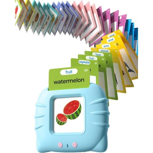 Airbition Talking Flash Cards for Toddlers Ages 1‑4, 510 Words English Blue