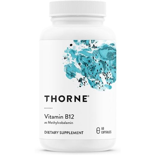 THORNE - Vitamin B12 - as Methylcobalamin - Supports Heart & Nerve Health, Blood Cell Function, Restful Sleep & Methylation* - Third-Party Certified - Gluten, Dairy & Soy-Free - 60 Capsules