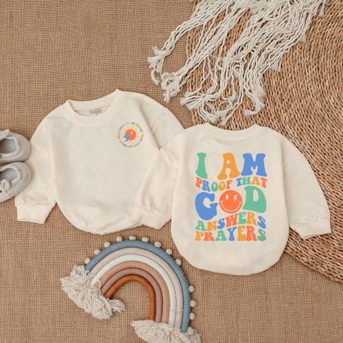 I am Proof That God Answers Prayers, Christian Baby Clothes, Gender Reveal Baby Bodysuit,Cute Baby Announcement,Baby Shower Gift,Baby romper