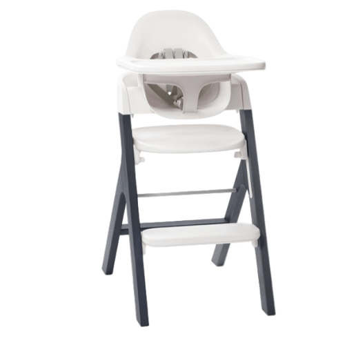 Mockingbird High Chair, 2.0, Midnight Beech, White