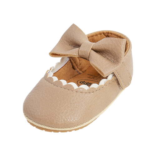 GERsome Baby Girls Soft Princess Dress Flats Shoes Infant Wedding Anti-Slip Newborn Shoe Baptism Christening Texture Sole Sneaker Shoes