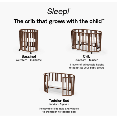 Stokke® Sleepi™ Crib: 7 Year Warranty - Color - Warm Brown