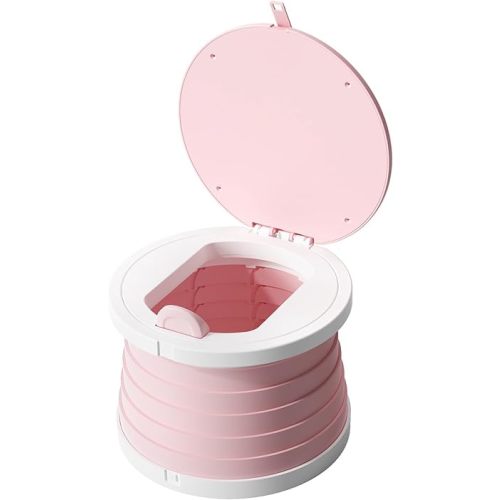 Travel Potty Seat Fold-and-Go Portable Training Toilet for Baby, Kids, Toddlers, Foldable Easy to Use, Durable and Strong, Ideal for Indoor, Travel, Camping, and Outdoor Activities