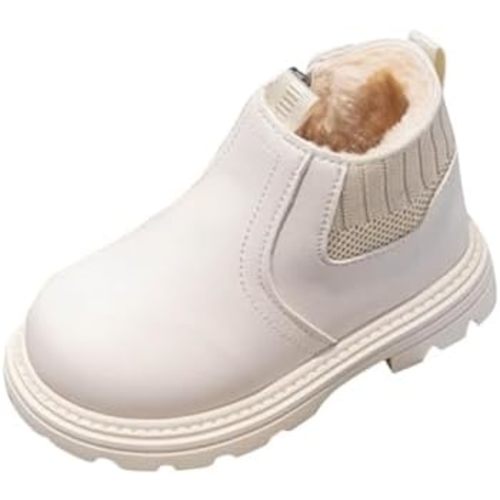 Kids Girls Ankle Boots Side Zipper Leather Chelsea Booties Winter Fall Waterproof Outdoor Toddlers Shoes