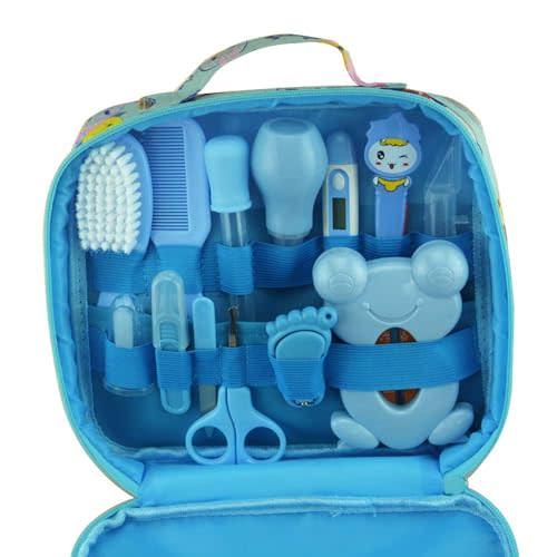 ZELINYE Baby Grooming kit Set Infant Baby Grooming Tools Newborn Manicure Set Baby Healthcare Nail Clippers Hairbrush Tool Set(13PCS)