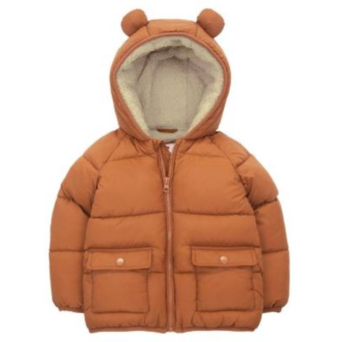 Baby Boys Sherpa Fleece Lined Puffer Coat 6-24M