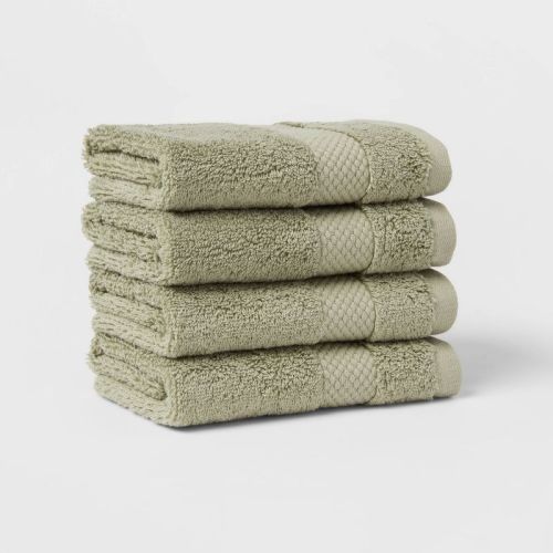 Performance Plus Bath Towel Light Green - Threshold™: Heavyweight Cotton, Jacquard Terry, OEKO-TEX Certified