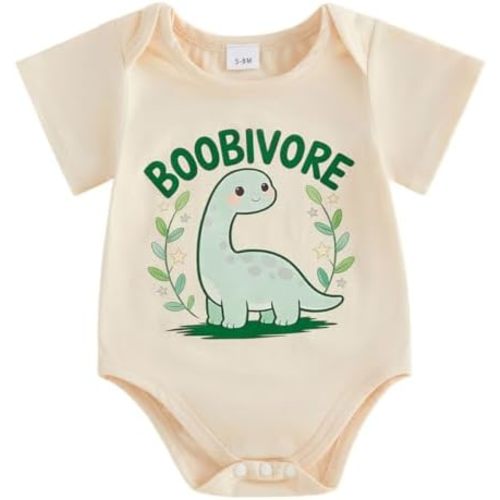 Canis Infant Newborn Baby Boys Girls Funny Letters Bodysuit Short Sleeve Neutral Baby Announcement Romper