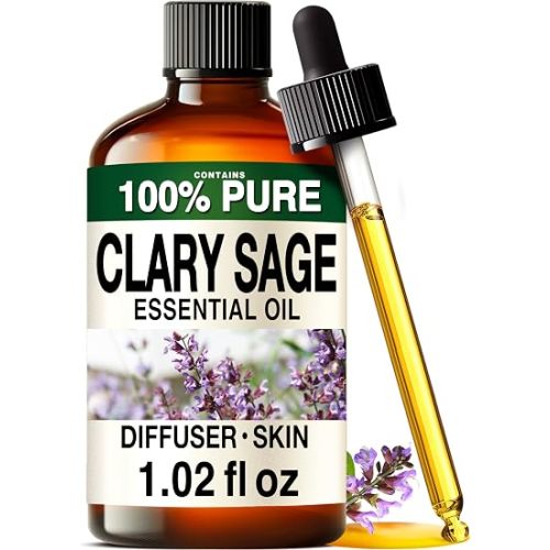 Kukka 100% Pure Clary Sage Essential Oil for Skin, Diffuser, 1.02 Fl Oz
