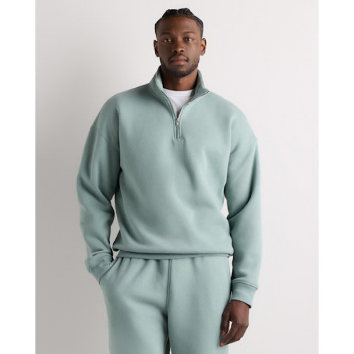 Everyday Fleece Quarter-Zip Sweatshirt in Linen White