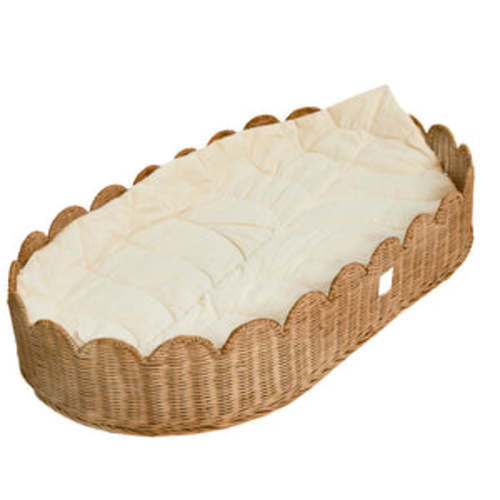 Baby Changing Basket "FLORENCE" Handmade & Natural Changing Pad-By BEBE BASK® – BEBE BASK