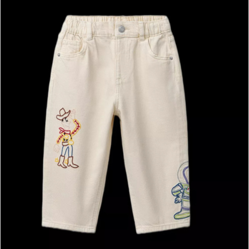 TOY STORY © DISNEY PIXAR EMBROIDERED BAGGY TWILL PANTS - Ecru | ZARA United States