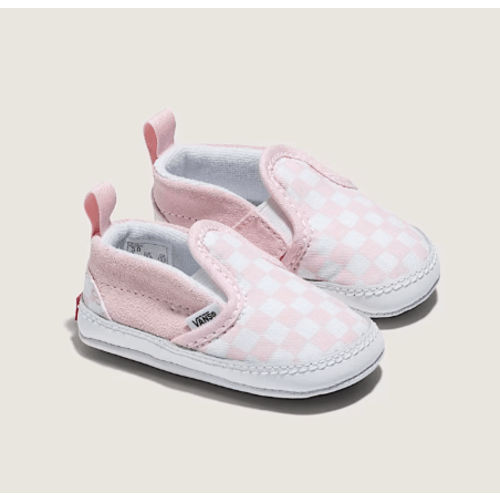 Infant Slip-On V Crib Checkerboard Shoe
