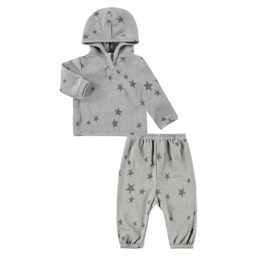 Kids' Star Print Fleece Hoodie & Pants Lounge Set