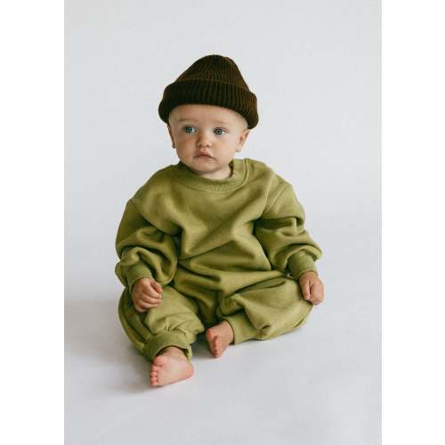 Daily Jumpsuit in Olive | Oversized Baby Jumpsuit | Fostered Collection
