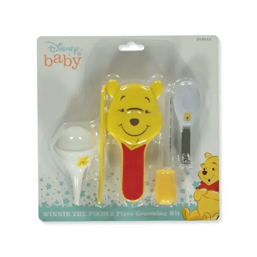 Disney Winnie The Pooh Baby Unisex 5-Piece Health & Grooming Kit - Yellow