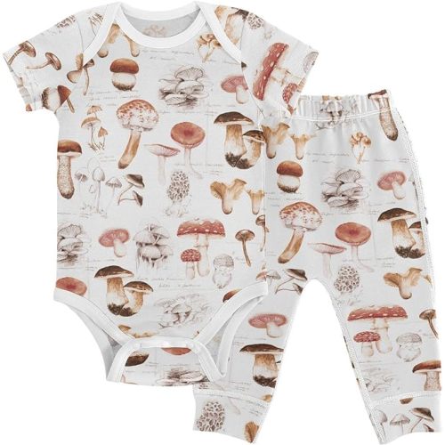 vvfelixl Baby Clothes Set - Cute Cartoon Pattern Bodysuits & Pants Set - Unisex 0-24 Months