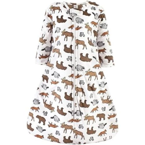 Hudson Baby Unisex Baby Long Sleeve Plush Faux Fur Sleeping Bag, Wearable Blanket