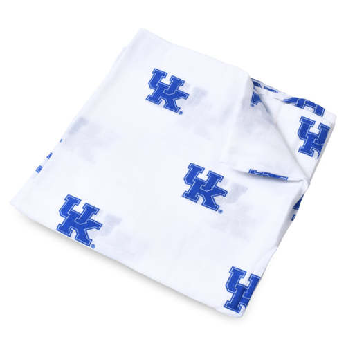 University of Kentucky Muslin Swaddle Blanket – Officially Licensed UK Baby Swaddle | Soft Breathable 47x47 Wildcats Blanket