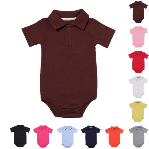 PIWHJQK Newborn Bodysuit Kids Summer Solid Short Sleeve Climbing Suitborn Infant Outfits