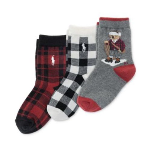 Baby Boys 3-Pk. Holiday Sled Bear Socks