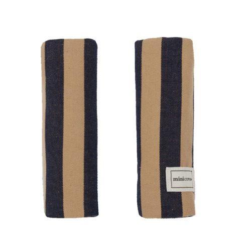Strap Protector Navy + Caramel · Minicoton