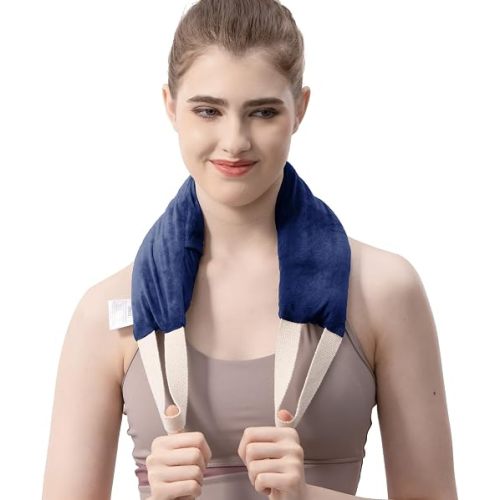 uncn Heating Pad Microwavable With Washable Cover,10 * 82cm, 700g Microwave Heat Bag for Neck, Shoulder, Back, Heated Neck Wrap for Muscle Tension