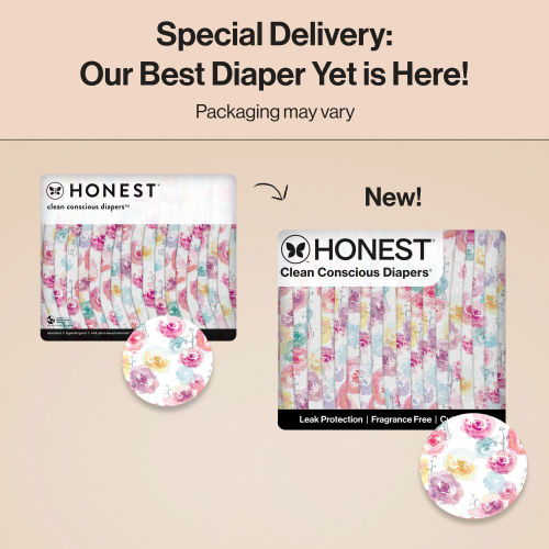 Honest Wetness Indicator Diapers - Plant-Based & Fragrance-Free | Honest