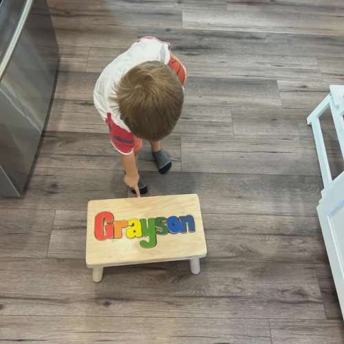 Classic Name Puzzle Stool