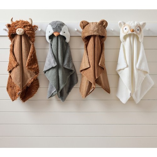 Critter Faux Fur Baby Hooded Towel Collection