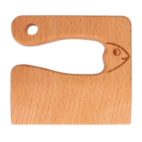 Kids Wooden Cutter, Easy To Use Montessori Ergonomic Enhance Hands On Abilities Kids Wooden Knife For 2-8 Years Old For Home Outdoor Fish Type
