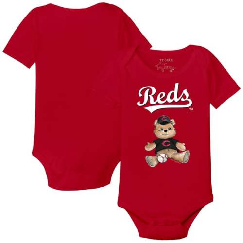 Cincinnati Reds Tiny Turnip Infant Teddy Boy Bodysuit - Red