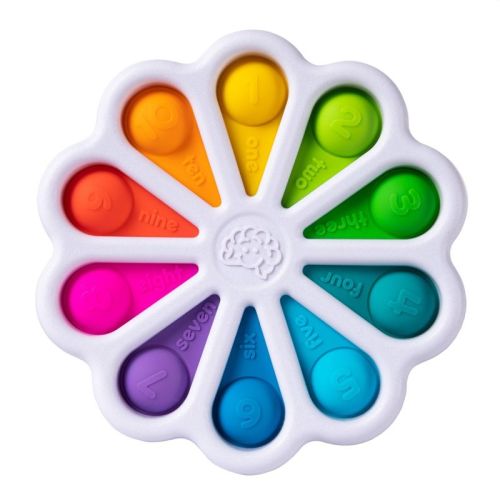 Fat Brain Toys Dimpl Digits Toy: Language Skills, Shapes and Colors, Memory Skills, Silicone