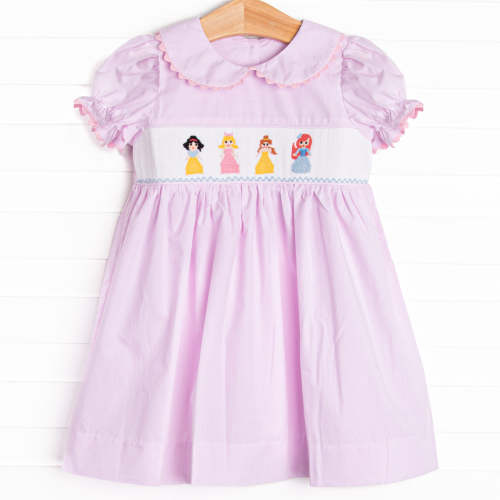 Princess Party Smocked Dress, Pink – Stitchy Fish