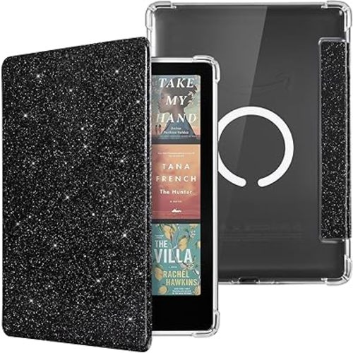 CoBak Magnetic Case for 7" Kindle Paperwhite 12th Gen 2024 and Kindle Colorsoft - Compatible with iPhone MagSafe, for Samsung/Belkin/Anker Wireless Charging Pads, Clear Back Cover, Auto Sleep Wake