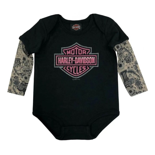 Harley-Davidson® Tattoo Long Sleeve Onesie