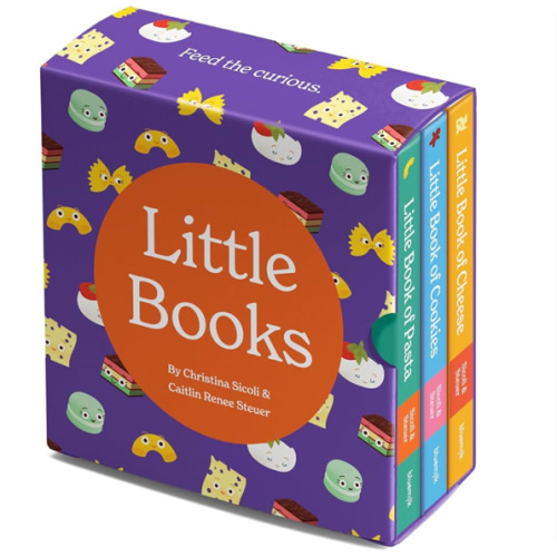Little Books Culinary Collection Future Foodie 3 Board Book Box Set Pasta Cookies Cheese Phonics and Rhymes Baby Shower Gift 0-12 Months Toddler Book Ages 1-4 Years