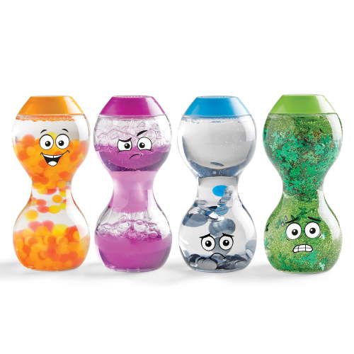 hand2mind Express Your Feelings Sensory Bottles- Secondary Emotions, Ages 3+ (4 Pieces)