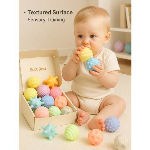 6pcs Baby Sensory Balls, Baby Teething Toys, Baby Water Toys, Massage Balls. | SHEIN USA