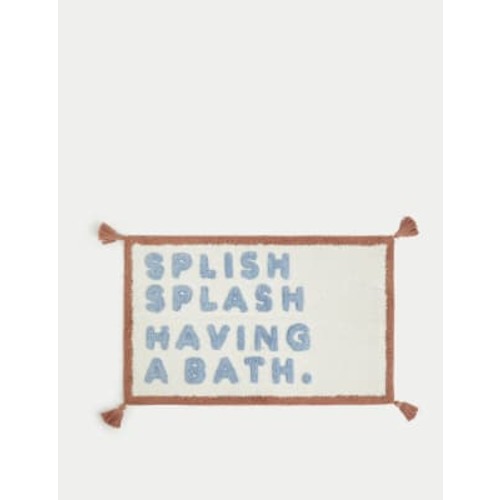 Pure Cotton Splish Splash Tassel Bath Mat