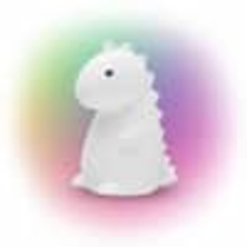 Globe Electric 6.60 in. Rechargeable Tommy Dinosaur Multi-Color Changing Integrated LED Silicone Touch Activated Night Light Lamp 13099