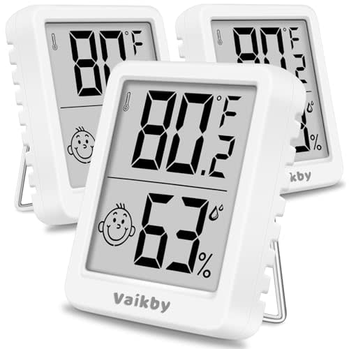 Indoor Humidity Meter Hygrometer 3Pack, Room Thermometer for Accurate Room Temperature Monitor, Digital Hygrometer with Indoor Thermometer for Home, Baby Nursery, and Humidity Sensor Enhanced Comfort