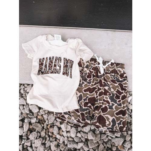 Mamas Boy Camo Top & Shorts Set